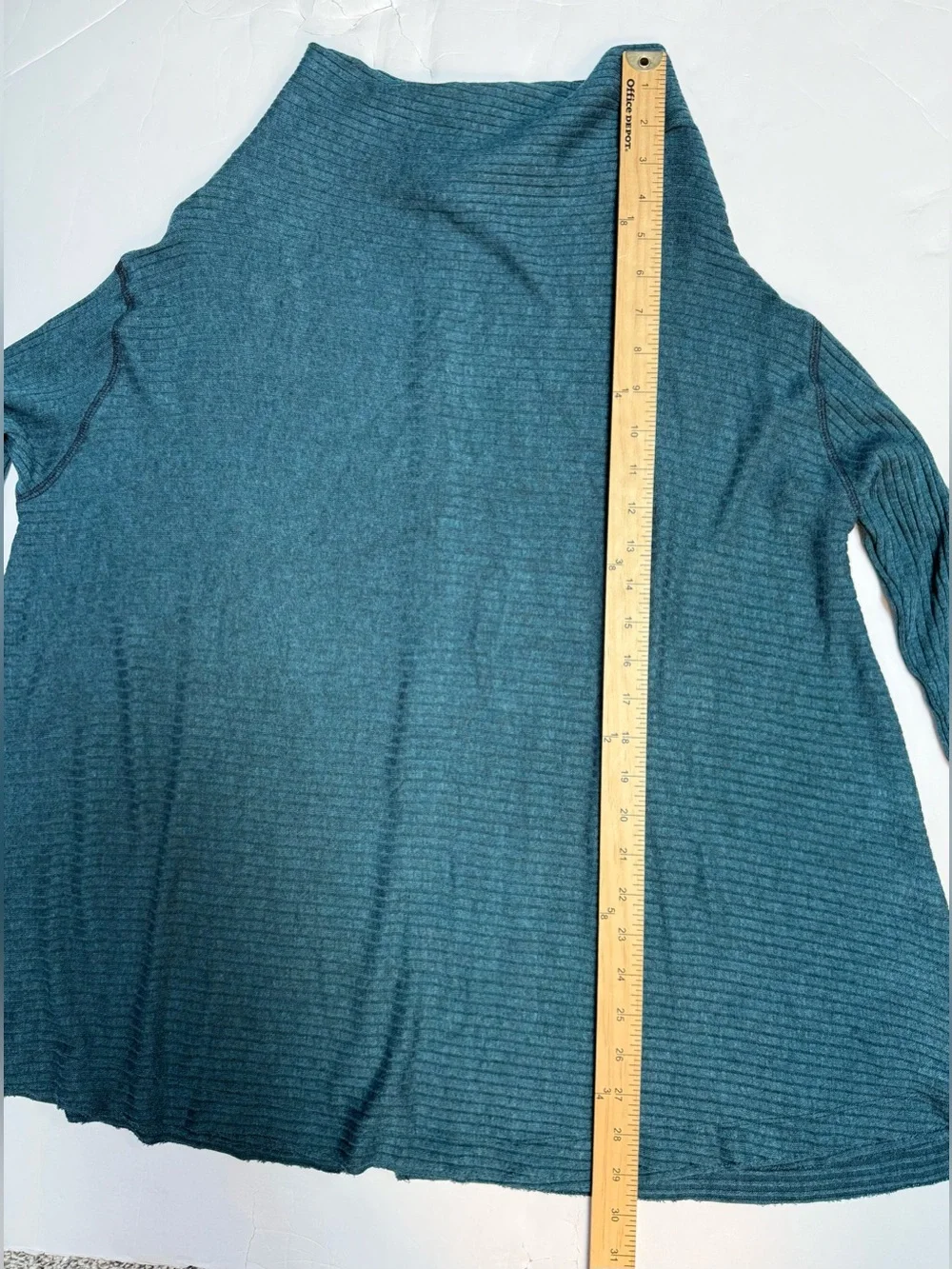 We The Free FP Love Split Open-Back cowl neck knit top in Deep Teal size M